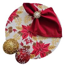 Kit Flor Natal Nude 4 Lugares Capa Sousplat Guard. Anel PG Kit Flor Natal Nude 4 Lugares Capa Sousplat Guard. Anel PG