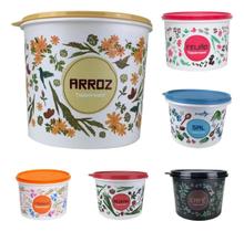 kit floral 5 peças tupperware kit floral 5 peças tupperware