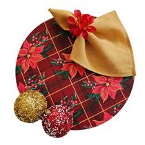 Kit Floral Natal 8 Lugares Capa Sousplat Base Guard Anel PG Kit Floral Natal 8 Lugares Capa Sousplat Base Guard Anel PG