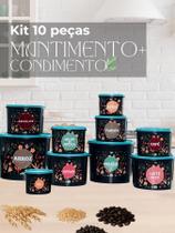 Kit Floral para Mantimentos 10 Peças com Estilo e Funcionalidade