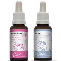 Kit Floral Pet: Agressividade e Medo Cachorro Gato Bio Florais Kit Floral Pet: Agressividade e Medo Cachorro Gato Bio Florais