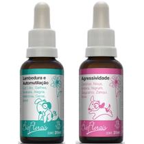 Kit Floral Pet Cachorro Gato: Lambedura e Automutilação + Agressividade Bio Florais