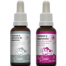 Kit Floral Pet Cachorro Gato: Tristeza Depressão + Carência Sindrome do Abandono