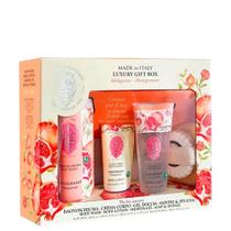 Kit Florentina Spa Pomegranate - Sabonete Liquido 500ml + Shower Gel 200ml + Body Lotion 200ml + Sabonete 115g + Esponja De Banho Kit Florentina Spa Pomegranate - Sabonete Liquido 500ml + Shower Gel 200ml + Body Lotion 200ml + Sabonete 115g + Esponja De Banho