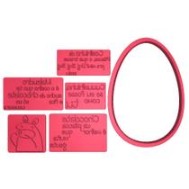 Kit Flork 4 Cortadores Páscoa Chocolate Coelho Ovo