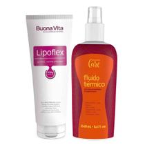 Kit Fluido Térmico Spray Buona Vita E Lipoflex Redutor Gordura Celulite