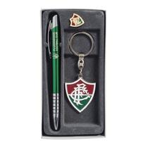 Kit Fluminense - Caneta, Chaveiro e Boton em Metal