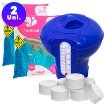 Kit Flutuador Com Termômetro E Pastilha Tripla Ação Montreal