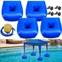 Kit flutuador de dossel inflável Fantang Blue para piscina e lago Kit flutuador de dossel inflável Fantang Blue para piscina e lago