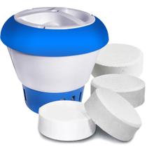 Kit Flutuador Hb 4 Pastilhas Tricloro Montreal Para Piscinas