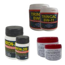 Kit Fluxos De Solda 2 Alumínio, 2 Trincal e 2 Prata