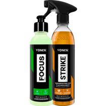 Kit Focus Revitalizador Polidor Tira Mancha Dagua Acida Strike Removedor De Residuos Colas Restaurador Vonixx