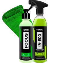 Kit Focus Vonixx 240ml Polidor Restaurador Tira marca Dagua Chuva Acida VEco Lavagem Ecologica Vonixx Kit Focus Vonixx 240ml Polidor Restaurador Tira marca Dagua Chuva Acida VEco Lavagem Ecologica Vonixx