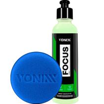 Kit Focus Vonixx Polidor Restaurador Tira Mancha Chuva Acida Aplicador De Espuma