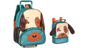 Kit Fofilhotes Pets Vd Mochila Costas Rodas + Lancheira