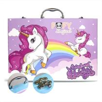 Kit Fofy Maleta Artística Unicórnio 84 Peças Para colorir Para Crianças Kit Fofy Maleta Artística Unicórnio 84 Peças Para colorir Para Crianças