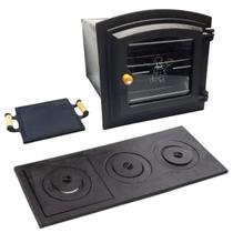 Kit Fogão A Lenha Forno Chapa Grende 73x30cm E Bifetera - LAURINDOS CHURRASQUEIRA