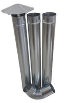 Kit fogão a lenha Galv- com 3mt cano 0,30mm, 1 curva 90º, 1 chapéu chinês 23cm de diâm - Kiare Kit fogão a lenha Galv- com 3mt cano 0,30mm, 1 curva 90º, 1 chapéu chinês 23cm de diâm - Kiare