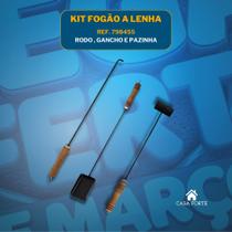Kit Fogão A Lenha Rodo Gancho Pazinha - Biasan