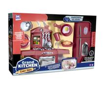 Kit fogaozinho de brinquedo com geladeira grand kitchen chef kids 18 pecas - ZUCA TOYS
