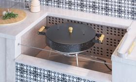 Kit Fogareiro 16 Caulins + Disco de Arado Alto c/ Tampa 43cm