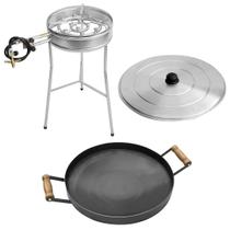 Kit Fogareiro Fogão 35cm Disco de 43cm c/ Borda 4cm e Tampa