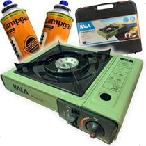 Kit Fogareiro Portátil Com 02 Cartuchos De Refil Ignição Acendimento Automático De 01 Boca Prático Leve Pesca Peixe Frito Camping Kit Fogareiro Portátil Com 02 Cartuchos De Refil Ignição Acendimento Automático De 01 Boca Prático Leve Pesca Peixe Frito Camping