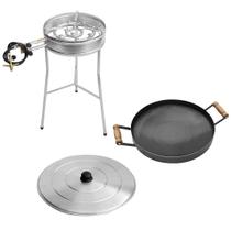 Kit Fogareiro Tripé 60cm 110.1 Disco 38cm 056 E Tampa 160.1