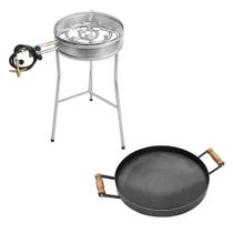 Kit Fogareiro Zincado 35cm Disco de Arado 38cm com Borda de 4cm