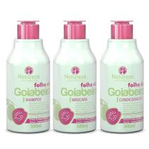 Kit folha de goiabeira 3x300ml home care - natureza cosméticos