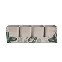 Kit Folhagem Com 4 Porta Objetos Cappuccino