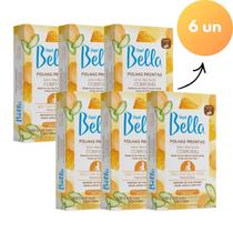 Kit Folhas Depil Bella Para Depilação Corporal Mel C/Aloe Vera 6 Caixas C/16 Un