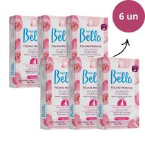 Kit Folhas Depil Bella Para Depilação Corporal Pétalas de Rosas 6 Caixas C/16 Un