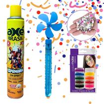 Kit Folia Carnaval Criança Confete, Espuminha Spray, Pintura Color Make e Bolha Sabão Para a Diversão Da Garotada Kit Folia Carnaval Criança Confete, Espuminha Spray, Pintura Color Make e Bolha Sabão Para a Diversão Da Garotada