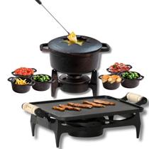 kit Fondue 1,7 L Com 6 Malgas Mais Rechaud Chapa De Ferro Fundido kit Fondue 1,7 L Com 6 Malgas Mais Rechaud Chapa De Ferro Fundido