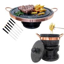 Kit Fondue 27cm + Fondue 500ml + 6 Garfinhos Curados