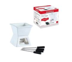 Kit Fondue Gante 7 Pcs Cerâmica Com Garfos Hauskraft