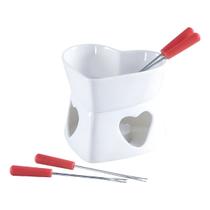 KIT Fondue Romântico Namorados Chocolate Queijo c/ 7 Peças KIT Fondue Romântico Namorados Chocolate Queijo c/ 7 Peças