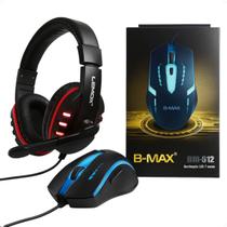 Kit Fone De Ouvido Headset Gamer Com Led Rgb e Mouse 7 cores