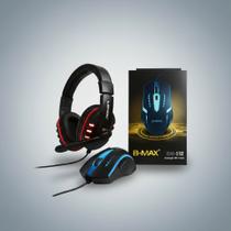 Kit Fone De Ouvido Headset Gamer Com Led Rgb e Mouse 7 cores