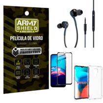 Kit Fone Extreme+Capa Anti Impacto+Película 3D Moto E7