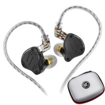 Kit Fone KZ ZS10 PRO X In Ear Profissional HiFi 5 Drivers + Case Estojo Premium KZ Preto ou Prata KZ Kit Fone KZ ZS10 PRO X In Ear Profissional HiFi 5 Drivers + Case Estojo Premium KZ Preto ou Prata KZ