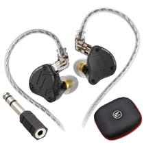 Kit Fone KZ ZS10 PRO X In Ear Retrorno Palco + Case Estojo KZ Preto ou Prata + Plug Adaptador P2 P10 Kit Fone KZ ZS10 PRO X In Ear Retrorno Palco + Case Estojo KZ Preto ou Prata + Plug Adaptador P2 P10