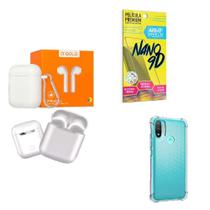 Kit Fone Sem Fio + Capinha Motorola E20 + Película 9D