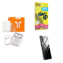 Kit Fone Sem fio + Capinha Samsung A04 S + Película 9D