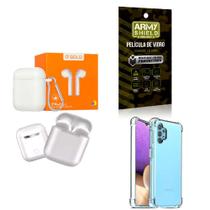 Kit Fone Sem fio + Capinha Samsung A32 5G + Película 3D