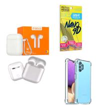 Kit Fone Sem fio + Capinha Samsung A32 5G + Película 9D