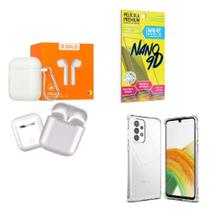 Kit Fone Sem Fio + Capinha Samsung A33 + Película 9D