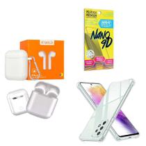 Kit Fone Sem Fio + Capinha Samsung A73 + Película 9D