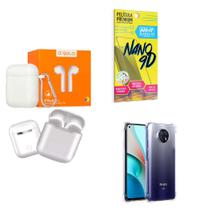 Kit Fone Sem fio + Capinha Xiaomi RedmiNote 9T + Película 9D